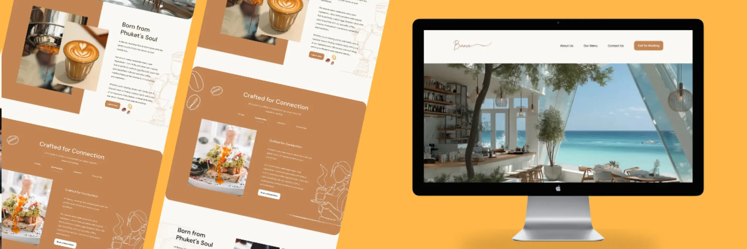 Custom landing page layout built in WordPress
